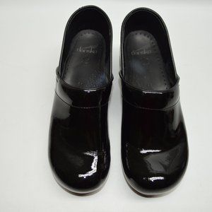 Dansko Black Patent Leather Classic Comfort Clogs